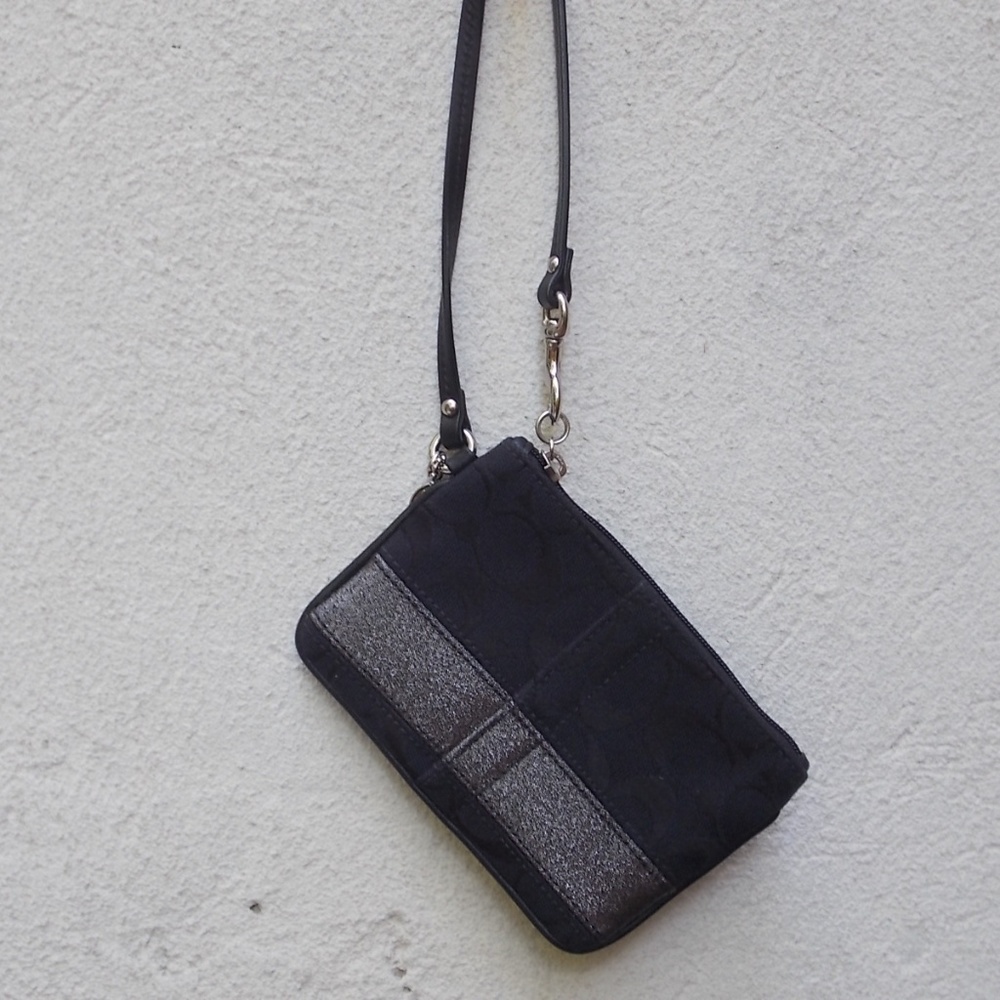 Small Black Coach Wristlet Bag